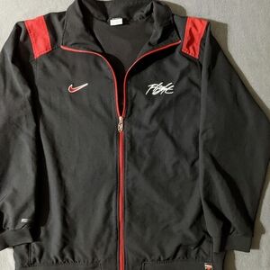 VTG Nike Air Jordan Flight‎ Track Jacket Sphere Dry Full Zip Black Large